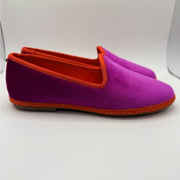 BIRDIES “The Heron” Women’s Hot Pink Velvet Espadrille Loafer Flats Size 6.5 - Picture 7 of 14